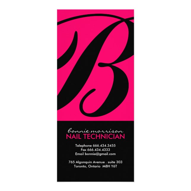 Nail Technician Rack Card (Front)