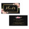 Nail Technician Salon Black Gold Floral Script