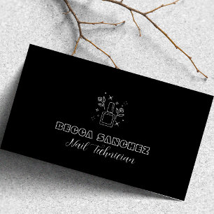 Nail Technician Simple Minimal Business Card