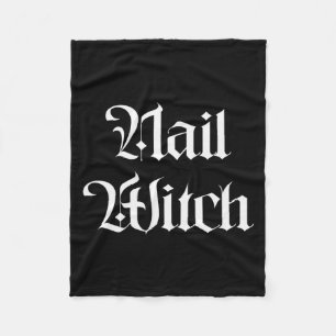 Nail Witch Manicurist Halloween Nail Tech Fleece Blanket