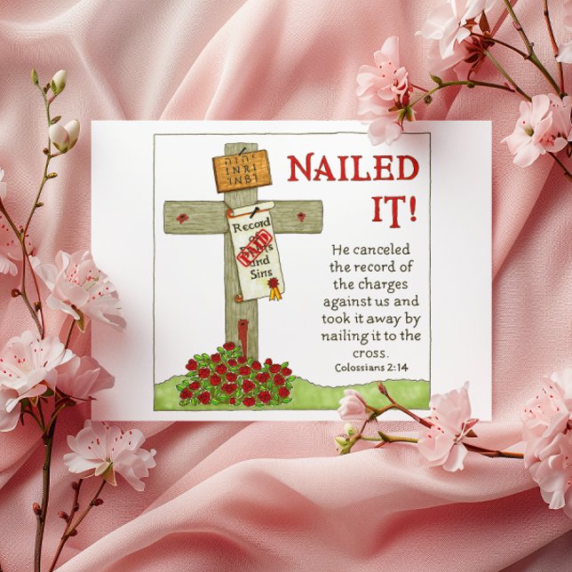 Nailed It Cross Inspirational Postcard (Creator Uploaded)