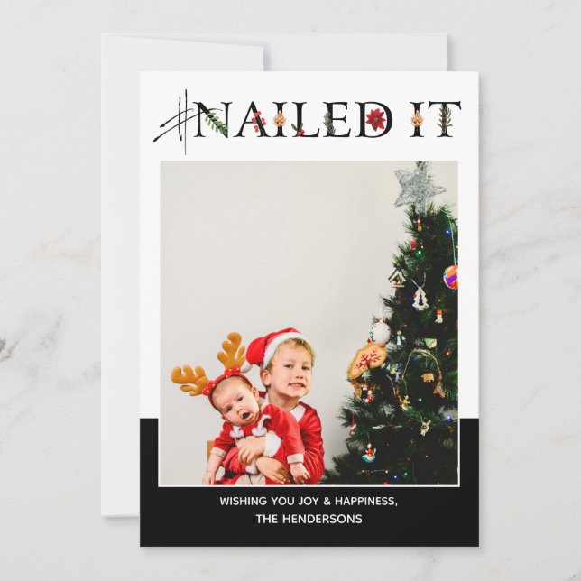 #NailedIt Photo Holiday Card (Front)