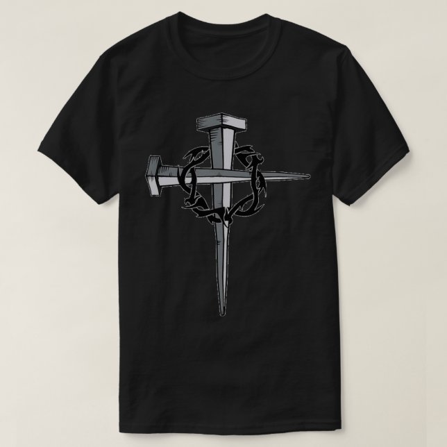 Nails and crown of thornsjesus T-Shirt (Design Front)