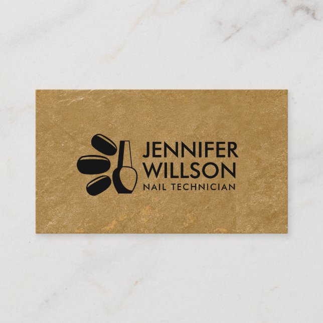 Nails and Nail polish logo Appointment  Business Card (Front)