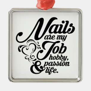 Nails are my life metal tree decoration