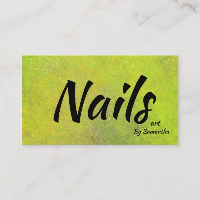 Nails Art Modern Beauty Business Card (Front)