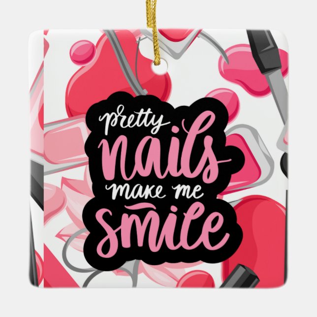 NAILS ART STYLE CERAMIC ORNAMENT (Front)
