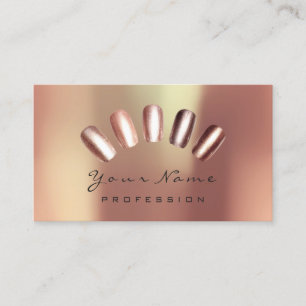 Nails Artist Copper Rose Manicure Pedicure Business Card
