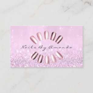 Nails Artist Makeup Lavender Pink Appointment Card