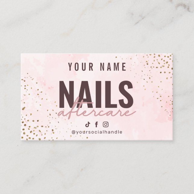 Nails Instruction Aftercare Card (Front)