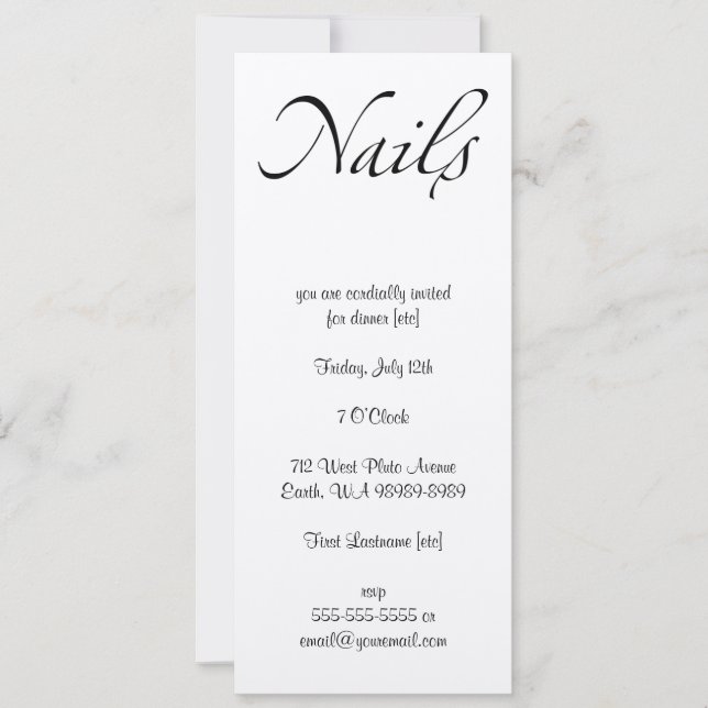 Nails Invitation (Front)