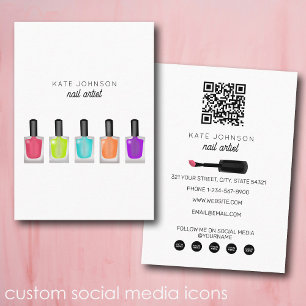 Nails Manicure Pedicure Beauty Nail Artist Modern Business Card