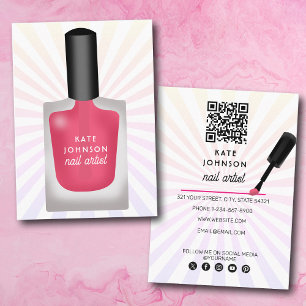 Nails Manicure Pedicure Beauty Nail Artist Modern Business Card