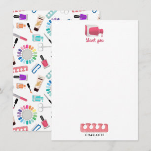 Nails Manicure Pedicure Beauty Salon Thank You Card