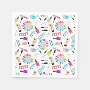 Nails Manicure Pedicure Mani Pedi Girls Birthday Napkin