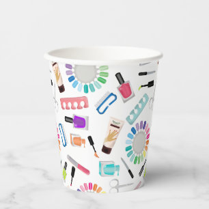 Nails Manicure Pedicure Mani Pedi Girls Birthday Paper Cups