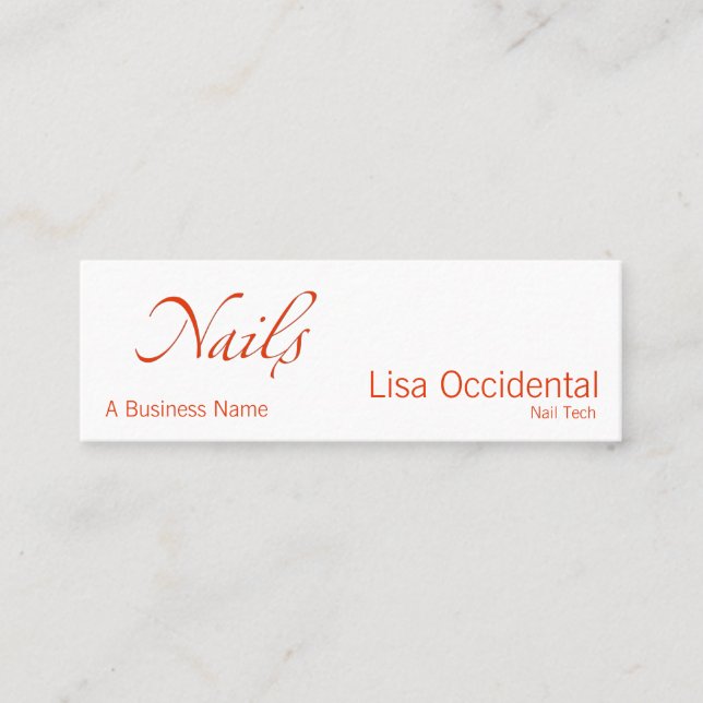 Nails Mini Business Card (Front)
