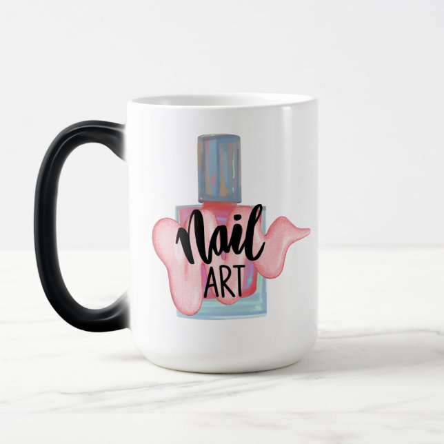 NAILS QUOTE DESIGN MAGIC MUG (Left)