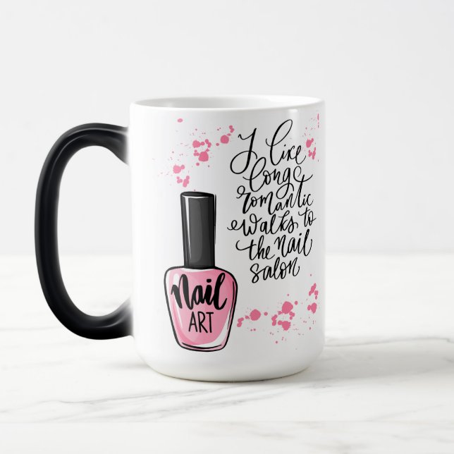 NAILS QUOTE DESIGN MAGIC MUG (Left)