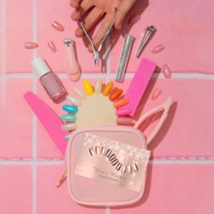 Nails Salon Manicurist Drips Glitter RoseVIP Business Card