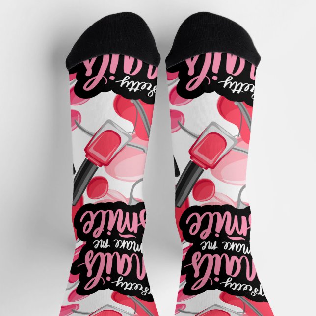 nails salon quote socks (Top)