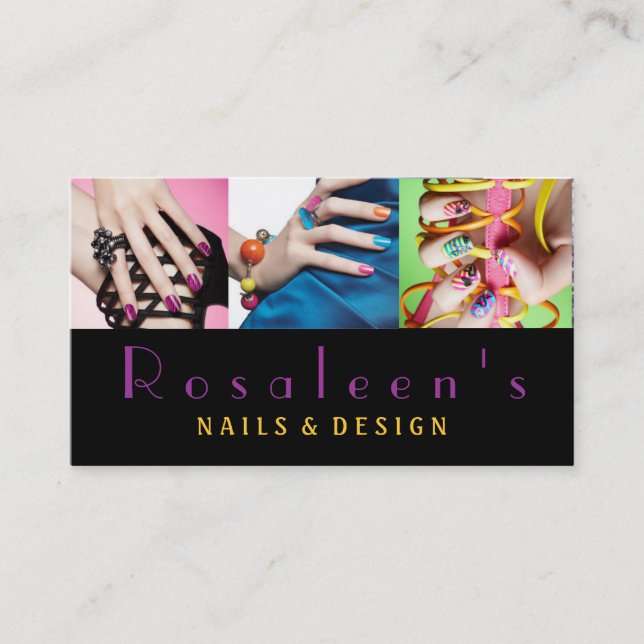 Nails, Salon, Spa , Beauty Business Card (Front)
