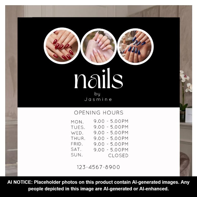 Nails Studio 3 Photo Opening Hours Black White (Creator Uploaded)