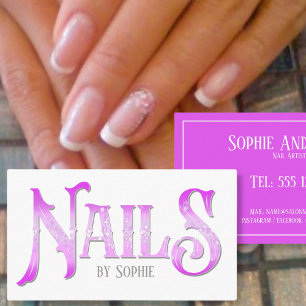 Nails Typography Business Card