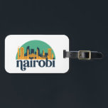 Nairobi Kenya City Skyline Retro Cityscape Art Luggage Tag<br><div class="desc">Vintage and retro city design with beautiful skyline, tourist attraction and cityscape art. Cool skyscraper and building silhouette illustration merchandise for tourist and traveller. Perfect as souvenir to bring back home when travelling. Save the memory of your travel and vacation with family and friends. Background colour can be customised to...</div>