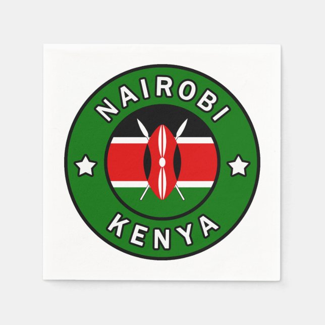 Nairobi Kenya Napkin (Front)