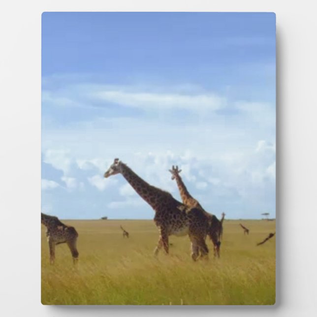 Nairobi National Park Giraffe Design Plaque (Front)