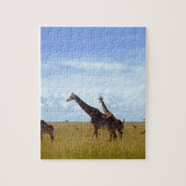 Nairobi National Park Giraffes Jigsaw Puzzle (Vertical)