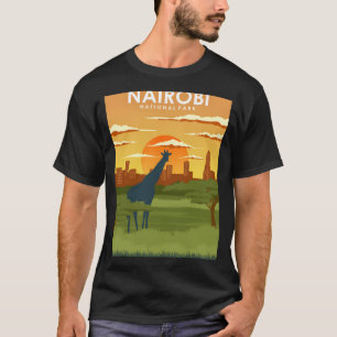 Nairobi National Park Travel Poster T-Shirt