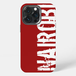 Nairobi - Urban Style, Red And White iPhone Case