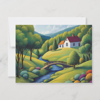 NAIVE ART postcard