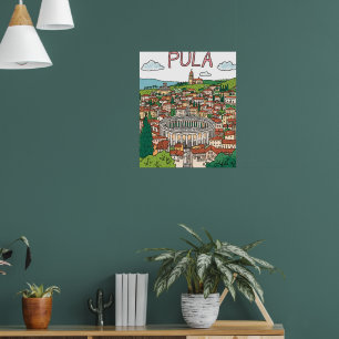 Naïve Art Pula Arena Print – Historic Landmark Art