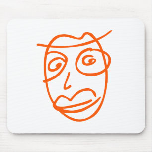 Naive artistic illustration mouse pad