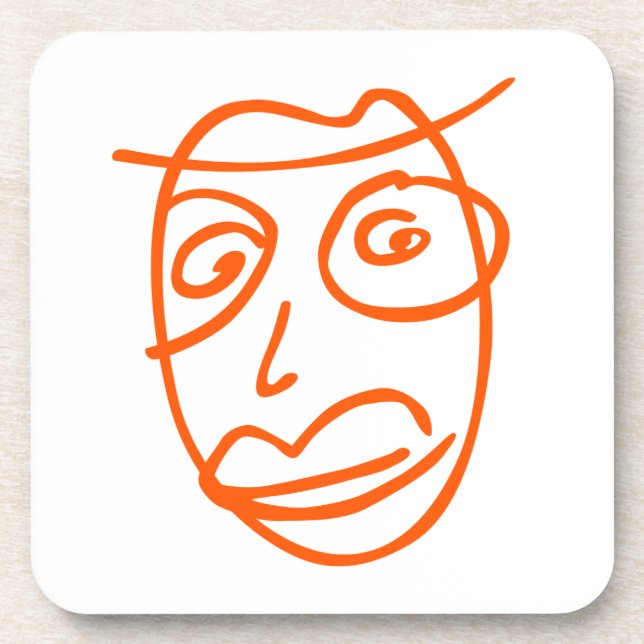 NAIVE cool illustration Coaster (Front)