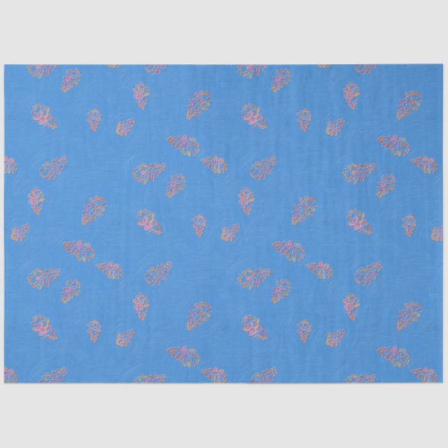 Naive Painted Autumn Sky Tissue Paper (Front)