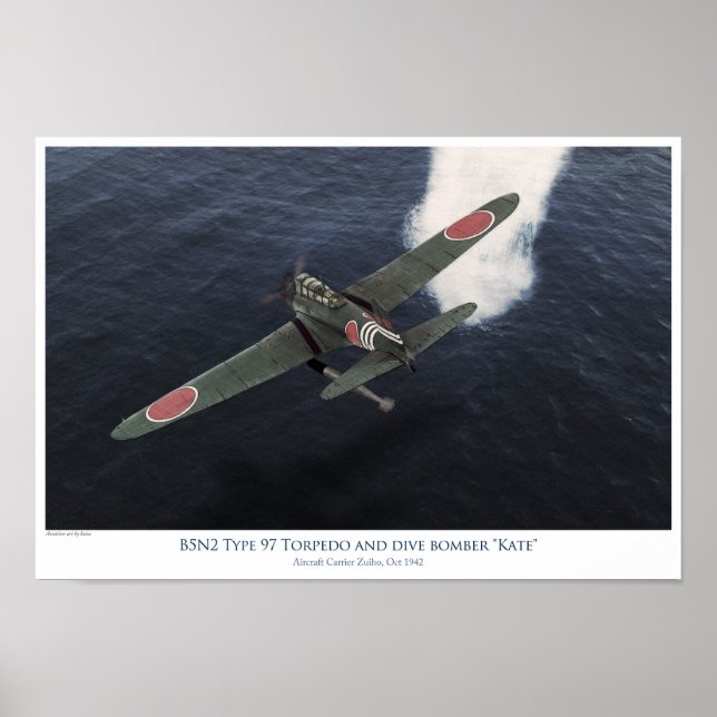Nakajima B5N1 "Kate" torpedo bomber Poster (Front)