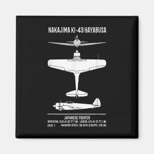 Nakajima Ki-43 Hayabusa Japanese Fighter Plane  Magnet