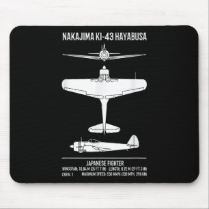 Nakajima Ki-43 Hayabusa Japanese Fighter Plane  Mouse Pad