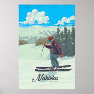 Nakiska Ski Resort Canada Travel Poster