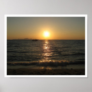 Naklua Beach Sunset ... Chonburi, Thailand Poster