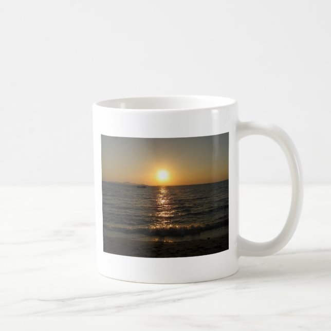 Naklua Beach Sunset .. Pattaya, Chonburi, Thailand Coffee Mug (Right)