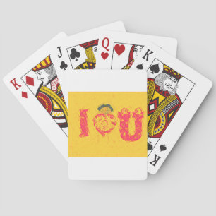 Nakupenda - I Love U Swahili Word Text Meaning Art Playing Cards