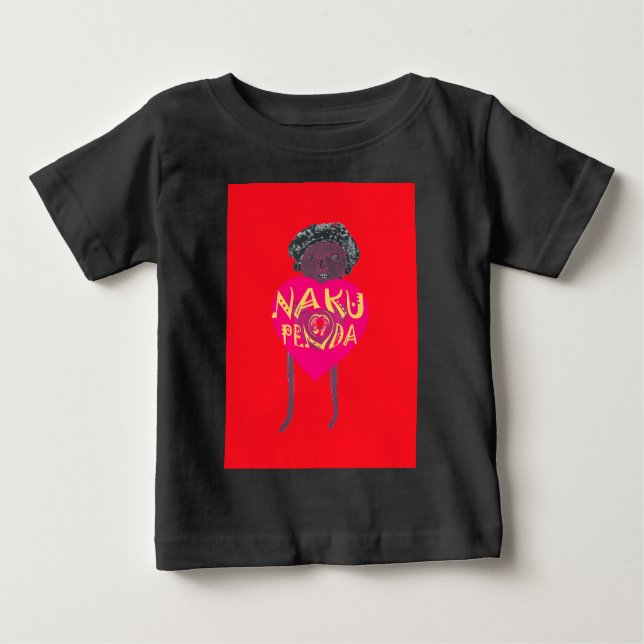 Nakupenda Love Art – Swahili Heart Design Baby T-Shirt (Front)