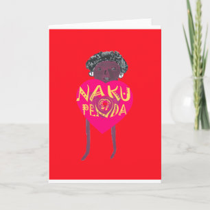 Nakupenda Love Art – Swahili Heart Design Card
