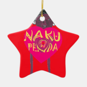 Nakupenda Love Art – Swahili Heart Design Ceramic Tree Decoration