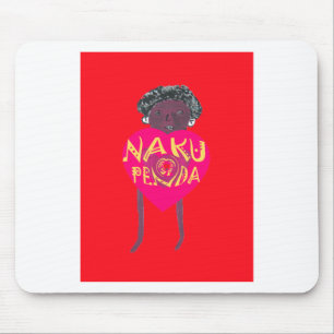 Nakupenda Love Art – Swahili Heart Design Mouse Pad